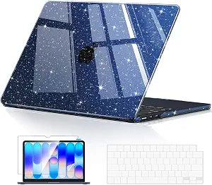 EooCoo for MacBook Neo Case 13 inch 2026, 100% Match Color, Sparkly Indigo