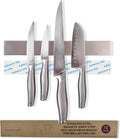 Premium Magnetic Knife Strip for Wall no Drilling - 12 Inch Stainless Steel Magnetic Knife Holder with Neodymium Magnet Strong Adhesive Tape - Lightweight Kitchen Magnet Knife Bar