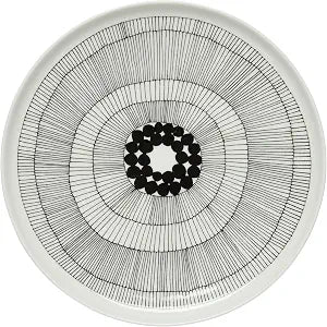 MARIMEKKO Oiva Siirtolapuutarha Dinner Plate  Refine Your Kitchen Dcor with Our Iconic Black & White Stoneware  Stylish White Porcelain Dinner Plates to Elevate Your Dining Experience (10)