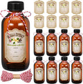 Uiifan 8 Pcs Vanilla Extract Bottles, Amber Glass Bottle, 4 oz
