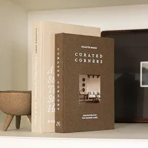 Decorative Books for Home Decor - 2 Linen Fake Books for Decorating Shelf