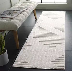 SAFAVIEH Selena Collection Runner - 2'2" x 8', Ivory, Non-Shedding & Easy Care, Ideal for High Traffic Areas in the Living Room, Dining, Bedroom (SLE662A)