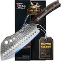 SYOKAMI Cleaver Chef Knife with Herb Stripper, 7" Asian Kitchen Knife