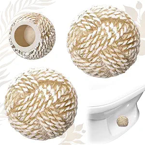 Wonderjune 2 Pack Toilet Bolt Covers Decorative Boho Knots Toilet Bolt Screw Cover Caps Ceramic Cute Bathroom Decor Fun Themed Gadgets Replacement Parts