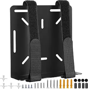 Universal Wall and VESA Mount for Micro PC, UPS Units, WiFi Router, Cable Modem and Other Electronic Devices Adjustable Strap Mount Bracket for Dell Lenovo HP mini pc, Mounted Behind The TV or Monitor