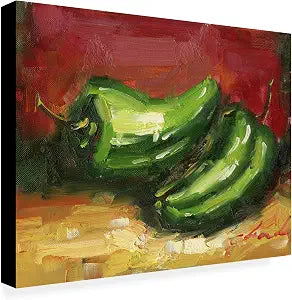 Trademark Fine Art - 'Jalapeno Peppers' Canvas Art - 18x24