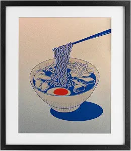 Ramen Noodle Bowl Kitchen, 13 x 16 Inch Framed Print Under Glass