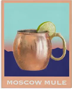 Moscow Mule Landscape Cocktail, 16 x 20 Inch Canvas Wall Art