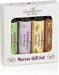 StinkBalm Nurses Gift Set 4 Pack - Odor Blocker Balm for Healthcare Workers