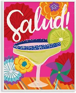 Salud Margarita Drink Kitchen, 16 x 20 Inch Framed Gicle Print