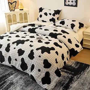 Flannel Sherpa Twin XL Comforter Set, Soft Warm Reversible Plush Bedding Comforter with 2 Pillow Shams, Cozy Fluffy Blanket for Winter, All Season Bedroom Bedding Set