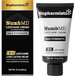 Numbing Cream Maximum Strength: Long Lasting Extra Relief with Menthol Arnica and Emu Oil for Hemorrhoids and Other Minor Anorectal Irritations 60ml