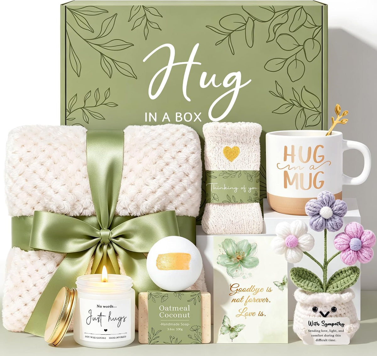 Sympathy Gifts for Loss of Loved One Sympathy Gift Baskets Miscarriage Care Package for Women Grief Bereavement Memorial Gift Ideas for Loss of Mother Dad Son Condolence Remembrance Hug in a Box Gifts