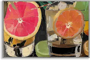 Cocktail Hour Fruit Slice Still Life, 12 x 18 Inch Framed Gicle Print