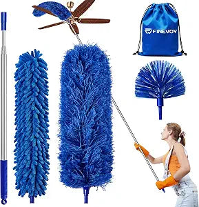 Duster with Extension Pole, 5 in 1 Cleaning Kit with Microfiber Dusters