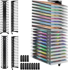 Upgraded Anti-Drop CD Storage Shelf for Wall Mount, 4 Pack Holds Up to 76