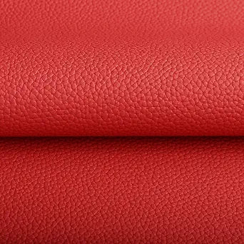 Marine Vinyl Faux Leather Upholstery Fabric 0.9 mm Thickness: Waterproof, Scratch-Resistant, Perfect for Upholstering Cars, Outdoor Yachts, and Home Furniture (Red,Pre-Cut 2 Yards)