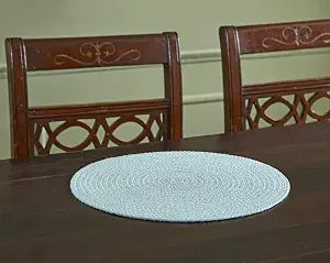 Better Trends Cotton Solid Collection is Elegant, Soft and Heat-Resistant for Dining Table, 100% Cotton in Vibrant Colors, 15" Round Set of 4, Aqua