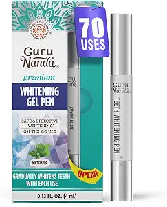 GuruNanda Teeth Whitening Gel Pen, Whitening with every use, Up to 70 uses