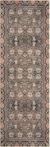 GarveeHome Area Rug Living Room Bedroom Machine Washable Printed Vintage Floral Carpet Non-Slip Low Pile Distressed Boho for Laundry Dining Farmhouse Brown 2 * 6 ft