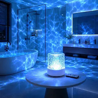 16 Colors Ocean Wave Projector Night Light, Shower Light