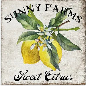 Stupell Industries Sunny Farms Sweet Lemon, 24 x 24 Inch Canvas Wall Art