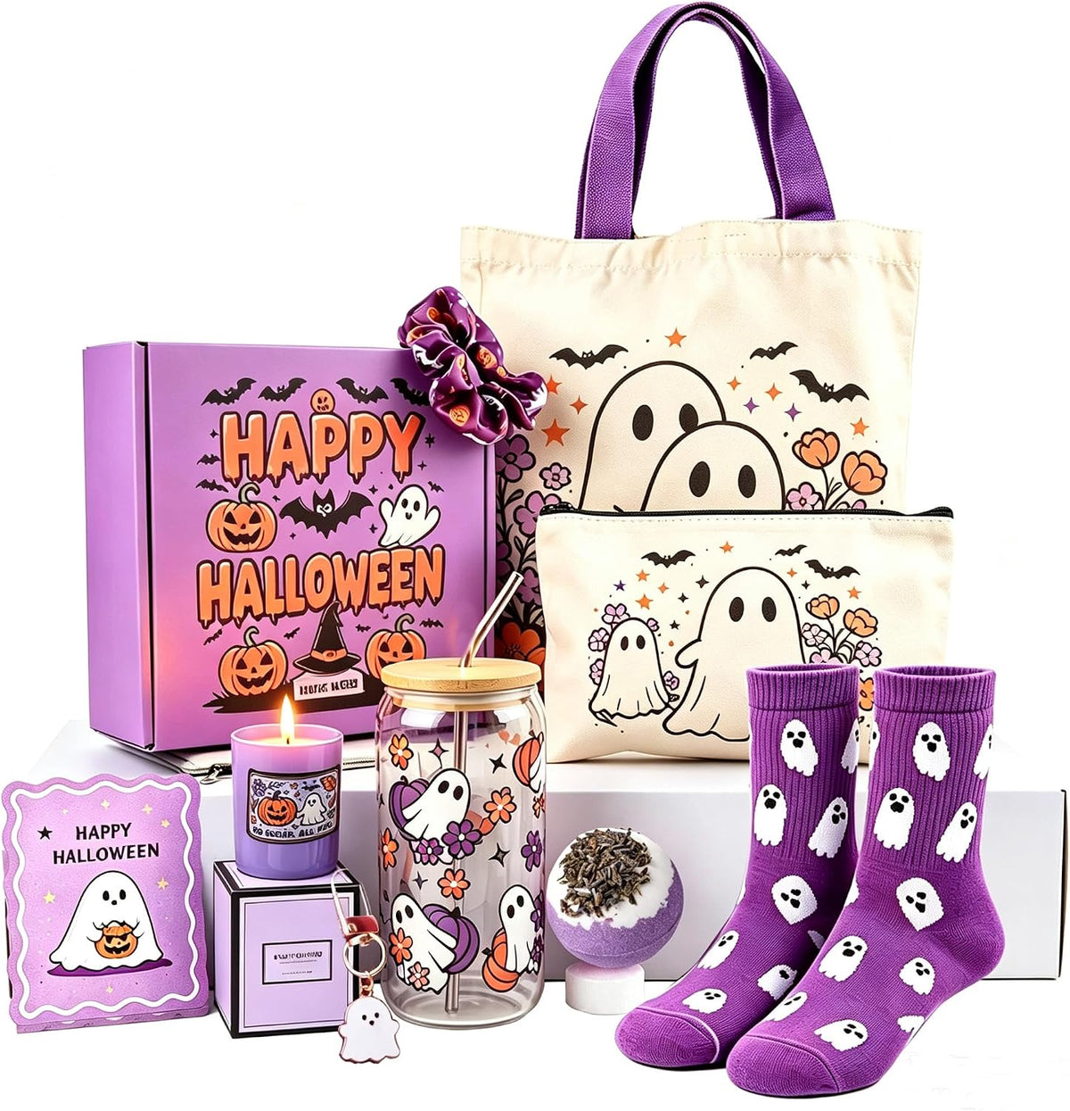 Carselage Boo Basket Stuffers for Women, Cute Halloween Gifts for Women