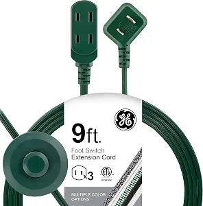 GE Extension Cord with Footswitch 3 Outlet Polarized Extension Cord