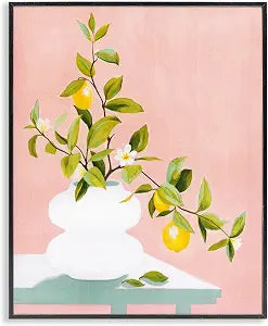 Afternoon Limoncello Plant Kitchen, 11 x 14 Inch Framed Gicle Print