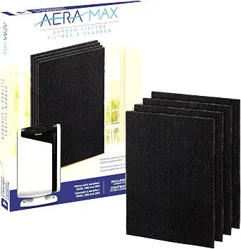 Fellowes Carbon Filters for AeraMax Air Purifiers - 4 Pack (9324201),Black, 16.1" x 12.4" x 0.2"