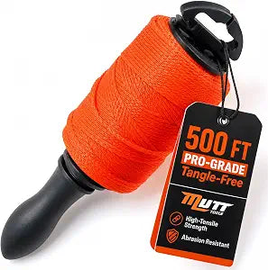 #18 Braided Nylon Construction String Line Reel, 500ft Orange