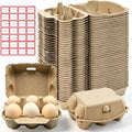 40 Pack Half Dozen Egg Cartons Bulk 6 Count Paper Cardboard