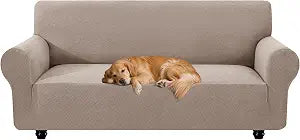 XINEAGE Stretch 3 Seater Slipcover, Non-Slip Pet Couch Cover,Khaki