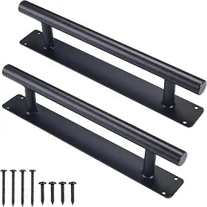 12 Inch Black Exterior Sliding Barn Door Handles, Gate Pull Handles