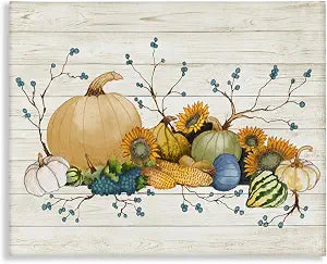 Stupell Industries Rustic Harvest Vegetables, 24 x 30 Inch Canvas Wall Art