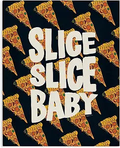 Pop Pizza Slice Baby Comic Food, 16 x 20 Inch Canvas Wall Art