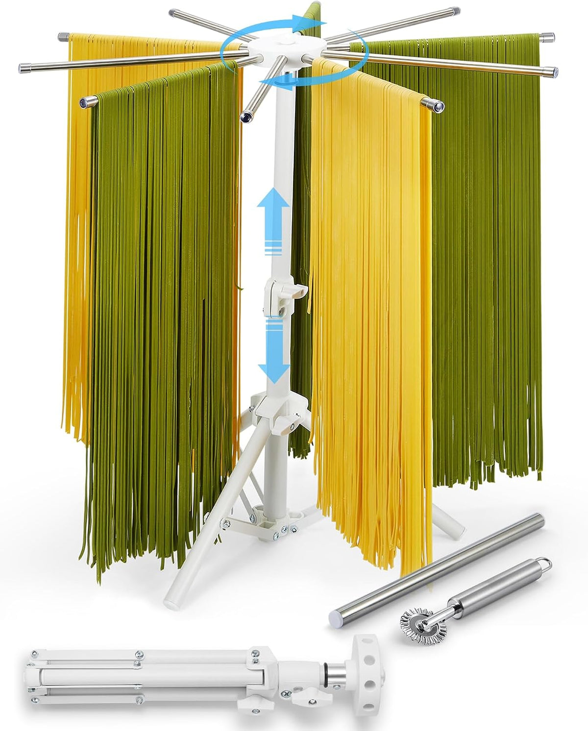 Pasta Drying Rack Collapsible, Large Noodle Dryer Foldable