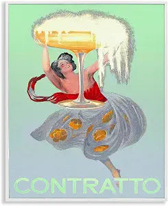 Vintage Contratto Poster, 16 x 20 Inch Framed Gicle Print