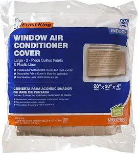 Frost King 2-Piece Quilted Indoor Air Conditioner Cover, Large, fits units up to 20" x 28"