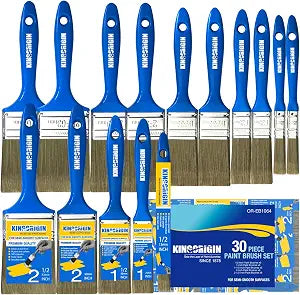 King Origin Paint Brush Set 30 Pack Paint Brushes 0.5" 1" 1.5" 2" 2.5"