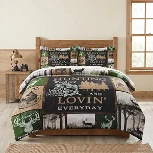 WeCozy Twin Comforter Set, 2 Pieces Retro Mountains Bedding, All Season