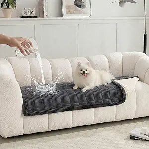 Sofa Covers for Dogs Washable, Non Slip Couch Covers, Soft Fuzzy Sofa Covers for Pets, Dog Bed Furniture Protector (Dark Grey, 29"x59")