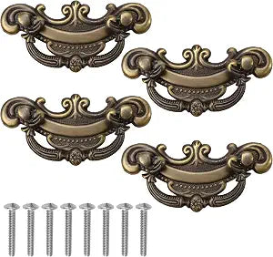 2.5" C-C Vintage Look Bail Drawer Pull Dark Antique Bronze Cabinet Handle Dresser Pulls Kitchen Knob Handles Hardware 2 1/2" 64 mm Centers Dark Antique Bronze for Dressers Closets Cupboards Bedroom