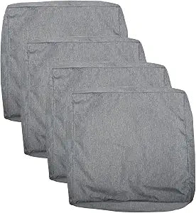 Patio Seat Cushion Covers,Washable Slip Covers Replacement,Waterproof Outdoor Furniture Chair Cushion Pillow Seat Cover for Couch,Garden,Sofa,Gray,22"20"4"(4 Covers Only)