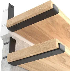 LEOPO 8 inch Shelf Brackets 4-Pack, 1/5" Thick Floating Shelf Bracket