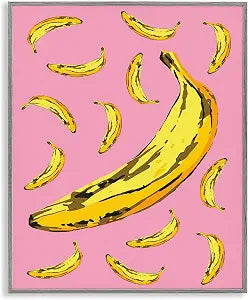 Whimsical Banana Tropical Fruit Pop, 16 x 20 Inch Framed Gicle Print