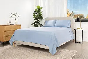 Long Show Microfiber bedsheet Set 1800 Thread Count Deep Pocket to 15 inches Mattress 4 Piece - Preminium Quality Soft Touch (Blue, Queen (U.S. Standard))