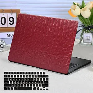 Crocodile Case for MacBook Neo 13 inch 2026 A3404 with A18 Pro Chip,Red