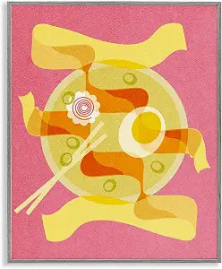 Retro Mod Ramen Bowl Kitchen, 16 x 20 Inch Framed Gicle Print