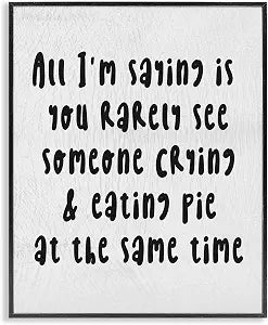 Funny Pie Phrase Comic, 16 x 20 Inch Framed Gicle Print